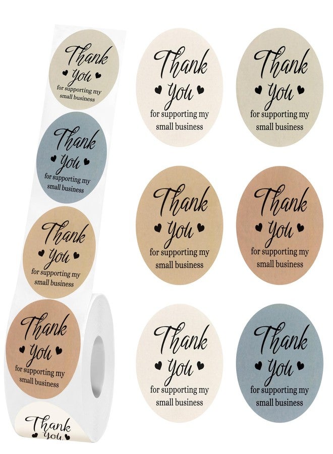 Bueake 500 Pcs Thank You Stickers, Thank You Stickers for Small Business, 2 inches Self-Adhesive Elegant Round Seal Stickers for Envelopes Sealing Party Favor (Boho) - Image 1