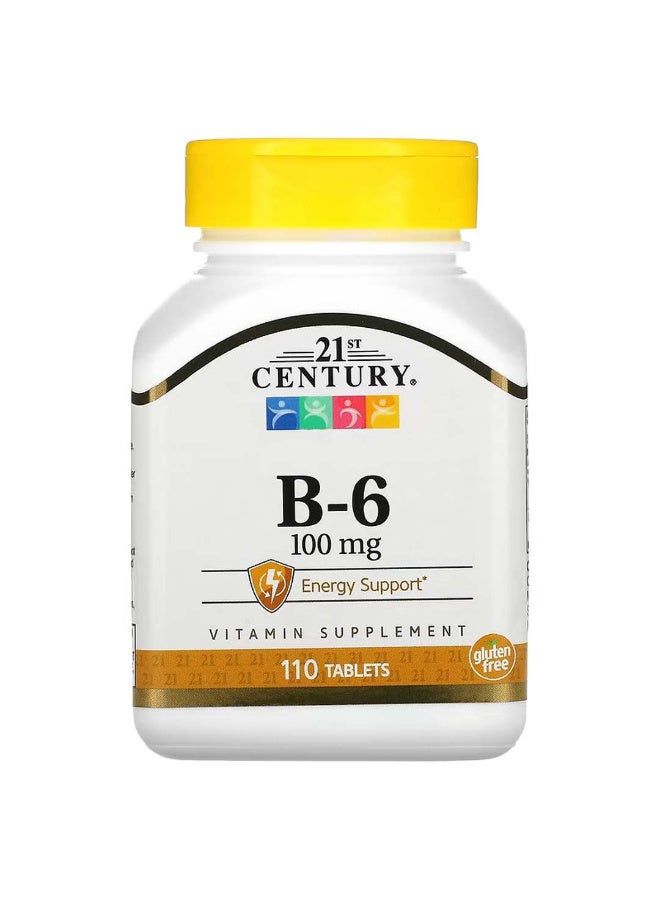 21st Century Vitamin B-6, 100 mg, 110 Tablets - Image 1
