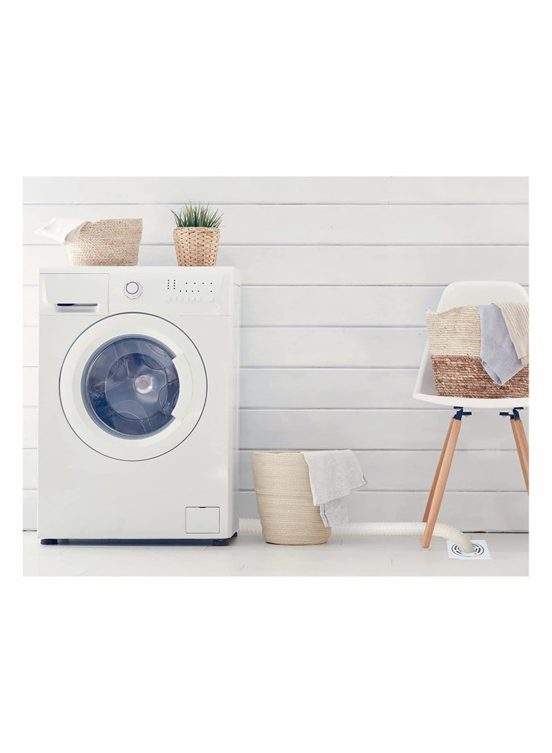 KASTWAVE مجموعة تمديد خرطوم التصريف لغسالة الملابس، تناسب جميع خراطيم التصريف، 2م مع محول تمديد ومشابك خرطوم، 2 قطعة - Image 3