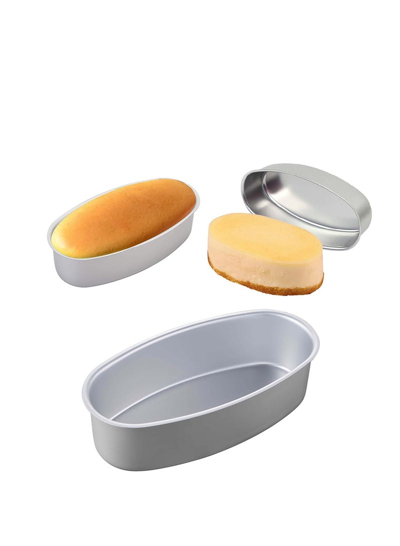 Nonstick Pan Bakeware, Oval Shape Aluminum Metal Baking Tray, Mold Easy-Demoulding and Easy Operation Cheese Cake Making Molds for Breads, Cakes and Lasagna for Home, Kitchen, Bakery - Image 1