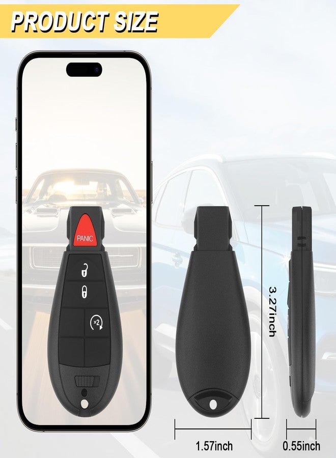 Vurkcy Key Fob Replacement for 2013-2021 Dodge Ram 1500/13-18 Ram 2500 3500 4500 5500 Car Keyless Entry Remote Control,GQ4-53T,4 Buttons - Image 4