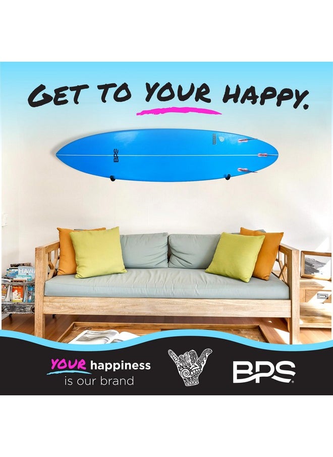 BPS Surfboard Wall Rack - Marine Grade Stainless Steel Soft Padding - Protection Board'S Rail Home Garage - Easy Install Surf Board Wall Rack (2.0)  - Image 5