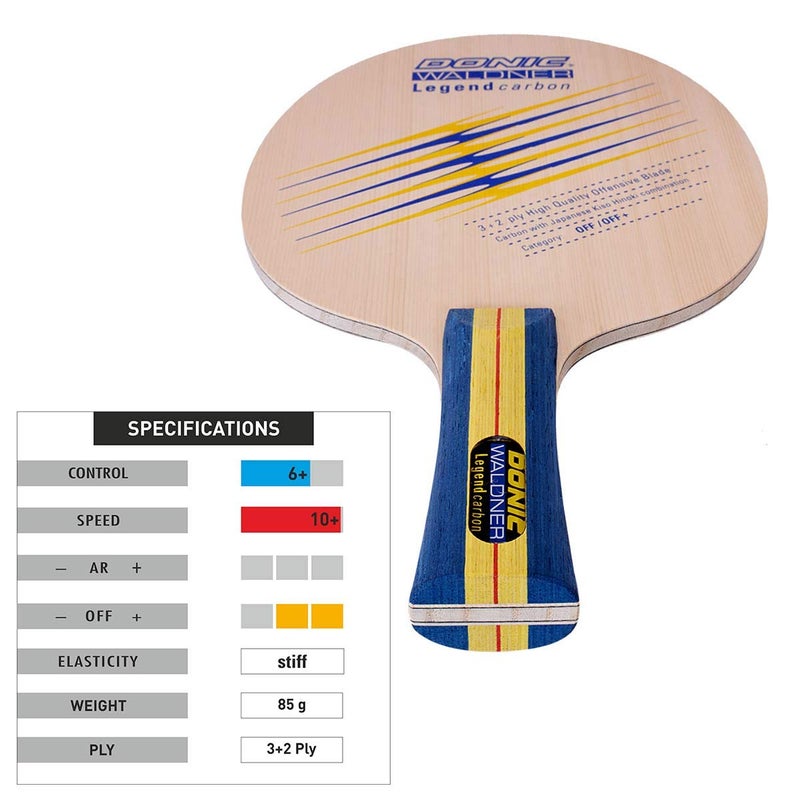 donic Waldner Legend Carbon Offensive (85g) Table Tennis Blade - Image 4