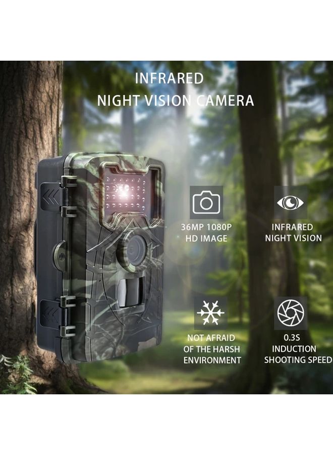 36 ميجابيكسل كاميرا مراقبة خارجية برؤية ليلية بالأشعة تحت الحمراء بدقة 1080P لمراقبة الحياة البرية مع كشف الحركة - Image 1