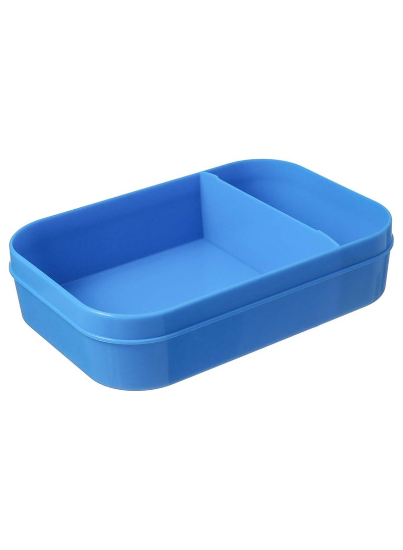M-Design 1.6 L Lunch Box with Tray - Blue - Blue Clips - Image 3