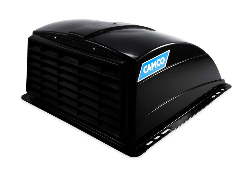 Camco Camco Black Standard Roof Vent Cover, Opens for Easy Cleaning, Aerodynamic Design, Easily Mounts to RV with Included Hardware (40443) - Image 1