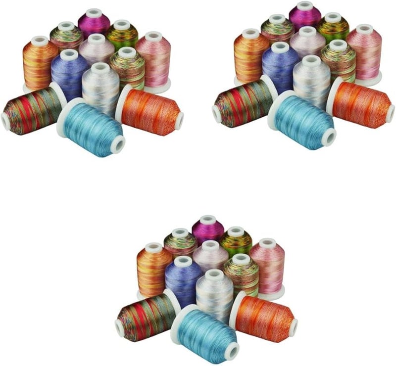 طقم خيوط التطريز 12 لفة بألوان متنوعة لمشاريع التطريز المتقاطع والخياطة واللحف والحرف اليدوية - Image 1