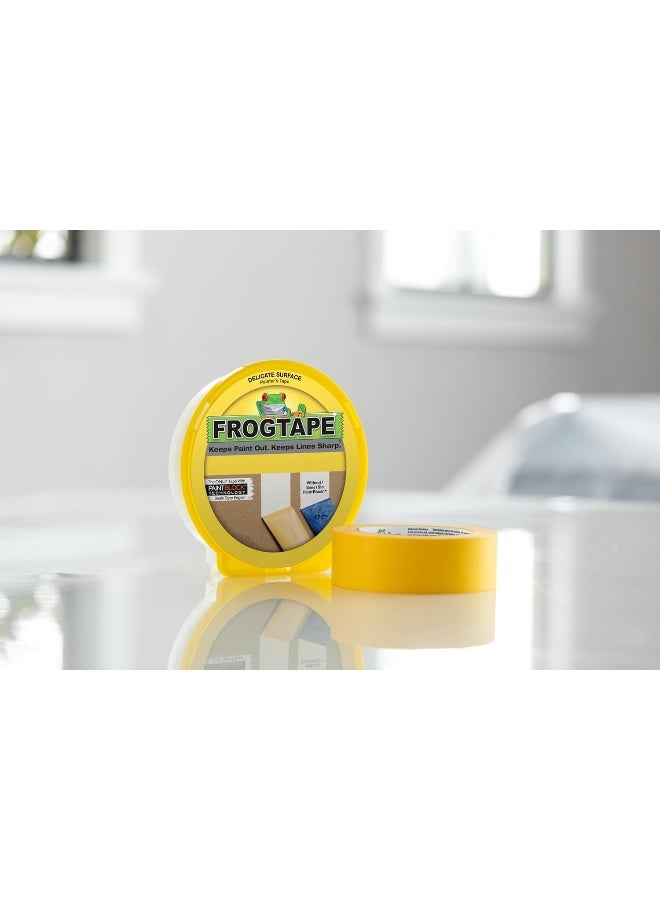FrogTape Delicate Surface Painter'S Tape With Paintblock, 1.41 Inch X 60 Yards, 4-Pack, Yellow  - Image 1