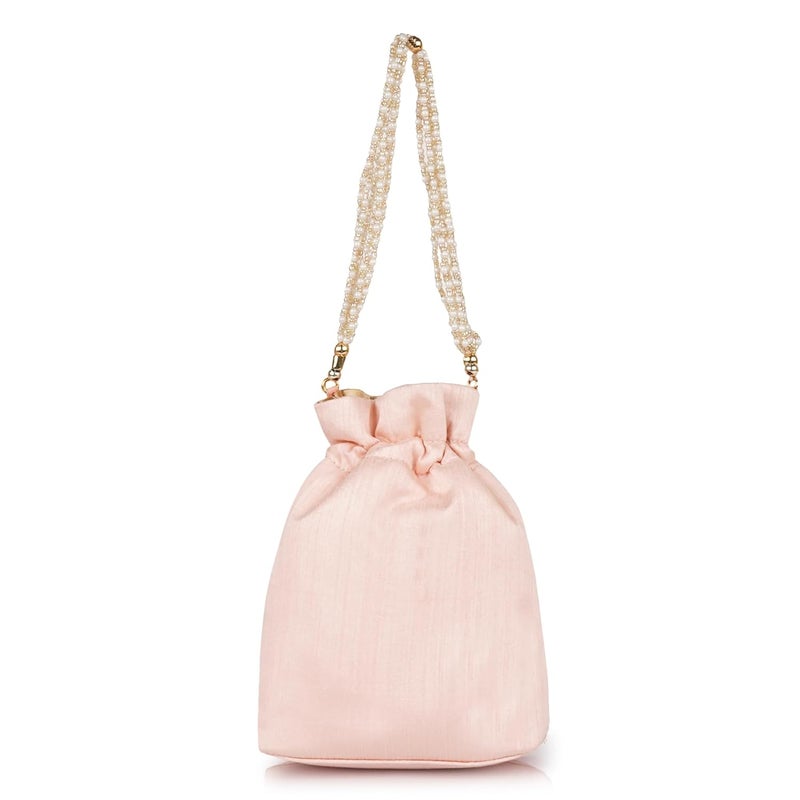 PLANX Velvet SilK Stylish Embroidery Unique Design Traditional Wedding Handheld Potli Bag For Women - Image 5