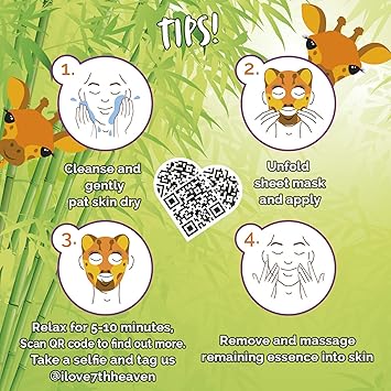 7th Heaven Born Free Giraffe Face Mask Enriched with Cucumber and Aloe Vera - Image 5