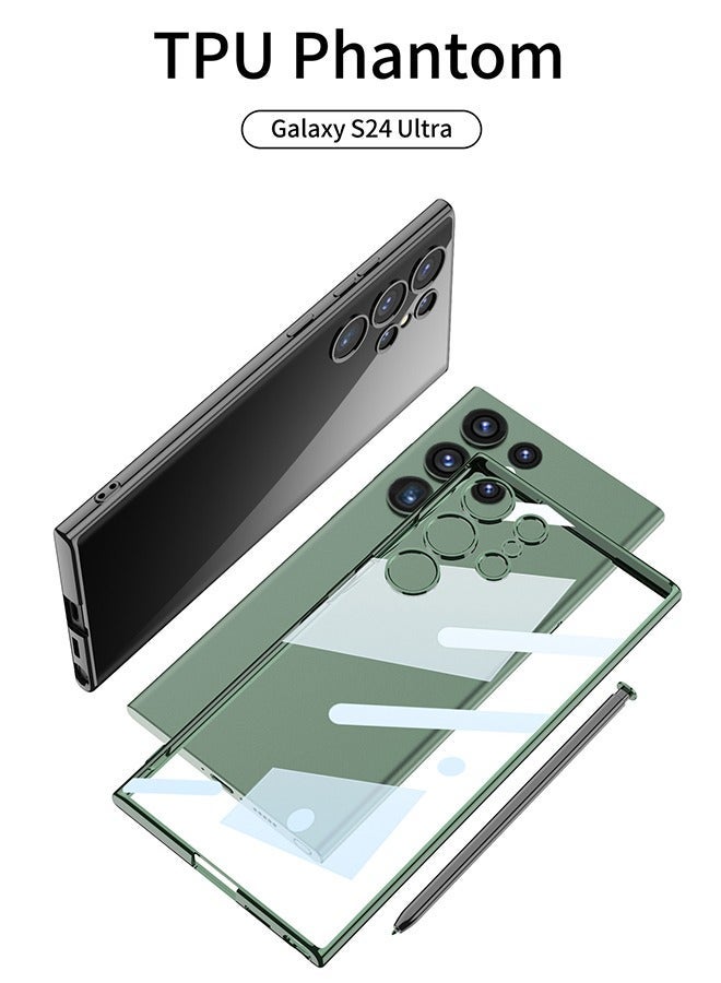 DUNISO Samsung Galaxy S24 Ultra Phone Case Full Body Protective Phone Cover Anti-fall Anti-fingerprint Clear Phone Case for Galaxy S24 Ultra 5G Phone Case - Image 3