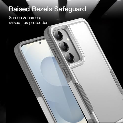 KARWAN Shockproof Back Case Cover Compatible with Samsung Galaxy S24/ S25 Plus, Heavy Duty Case with 360 Degree Camera Protection, Dual Layer Rugged Bumper Protection Cover with Matte Finish (White) - Image 3