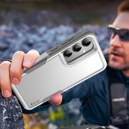 KARWAN Shockproof Back Case Cover Compatible with Samsung Galaxy S24/ S25 Plus, Heavy Duty Case with 360 Degree Camera Protection, Dual Layer Rugged Bumper Protection Cover with Matte Finish (White) - Image 5