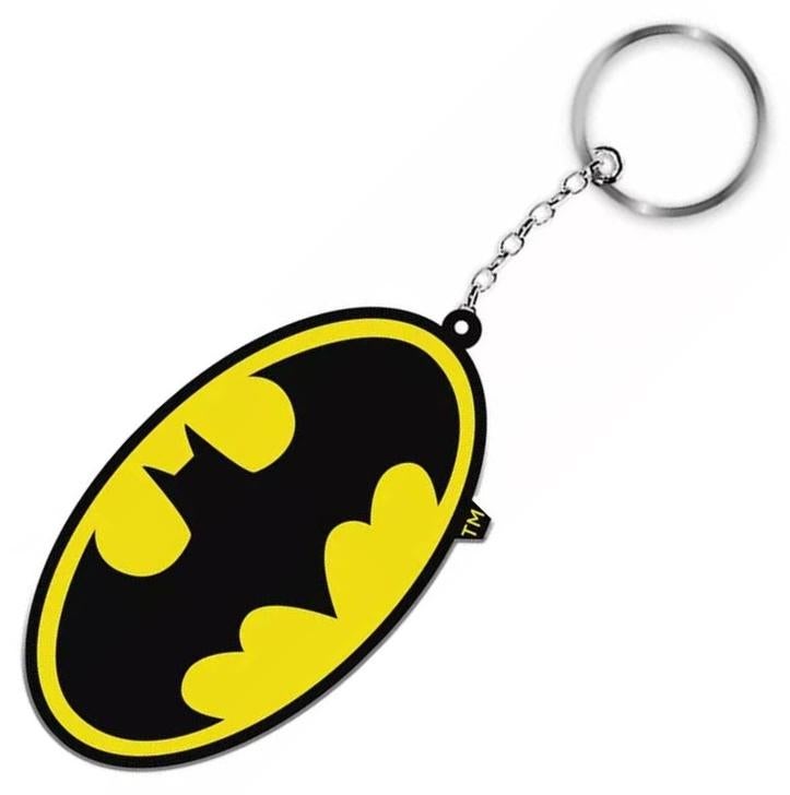 SOLDOUT Fashion Batman Superhero Key Chain Oval Shaped Bat Logo Enamel Metal Keyring Super Hero Keychain Gift - Image 1