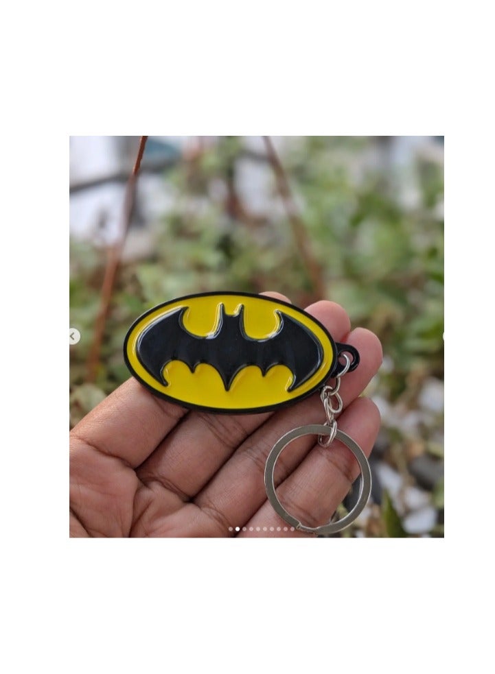 SOLDOUT Fashion Batman Superhero Key Chain Oval Shaped Bat Logo Enamel Metal Keyring Super Hero Keychain Gift - Image 3