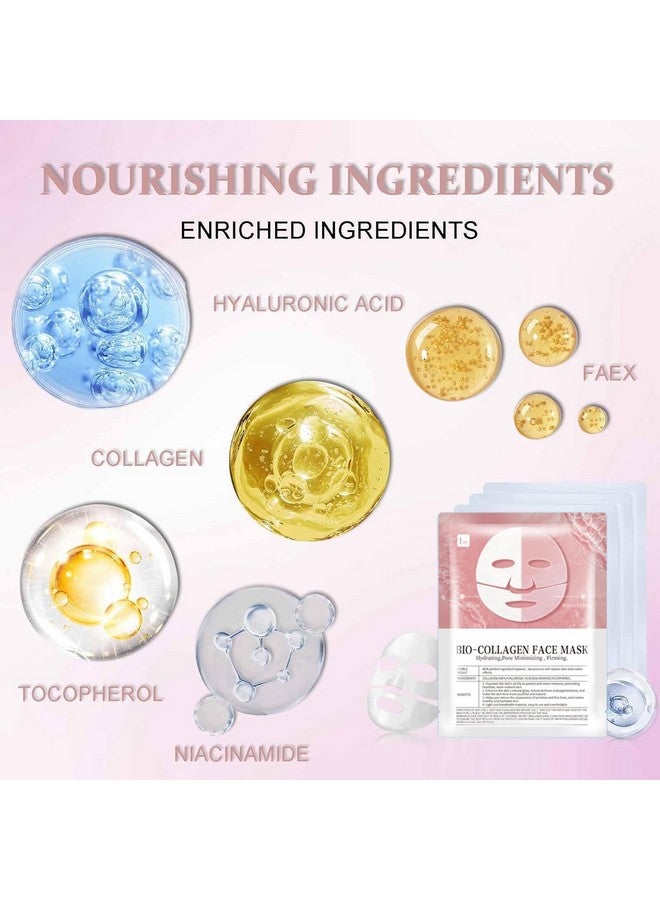 VPGS Collagen Mask, Bio-collagen Real Deep Face Mask, Hydrating Overnight Hydrogel Mask, Pore Minimizing, Elasticity Improvement, Korean Skincare (3 Pcs) - Image 5