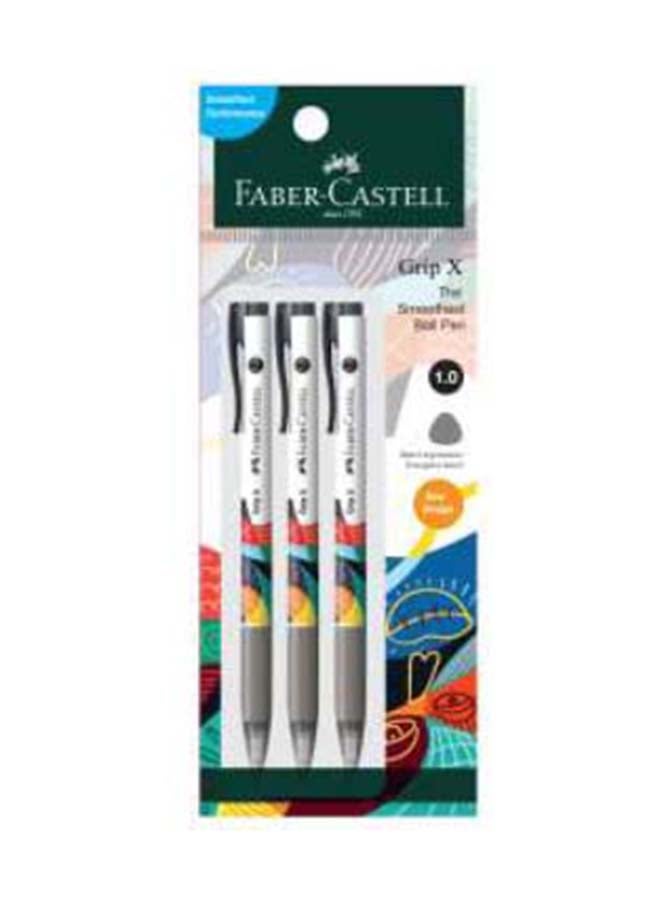 قبضة قلم حبر جاف X10 1.0 عبوة من 3 أسود