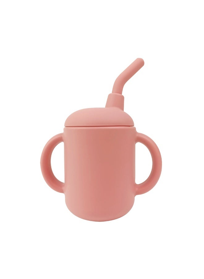 pack of 2 Silicone Baby Sippy Cup with Straw & Handles | BPA-Free Training Cup for Toddlers | Spill Proof, Soft & Safe Drinking Cup (120ml) - Image 1