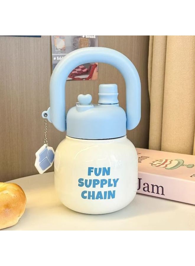 Large Capacity Thermal Insulation Ton Ton Barrel Stainless Steel Thermal Insulation Cold Water Cup Outdoor Straw Portable Sports Fitness Thermos Cup