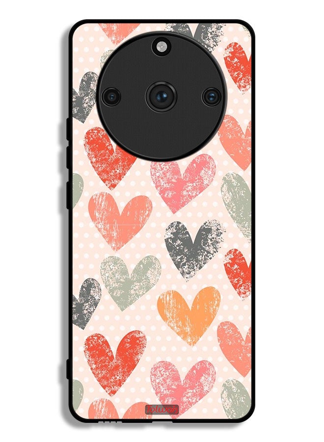 Tolwak Realme 11 Pro Plus Protective Case Cover Hearts Art - Image 1