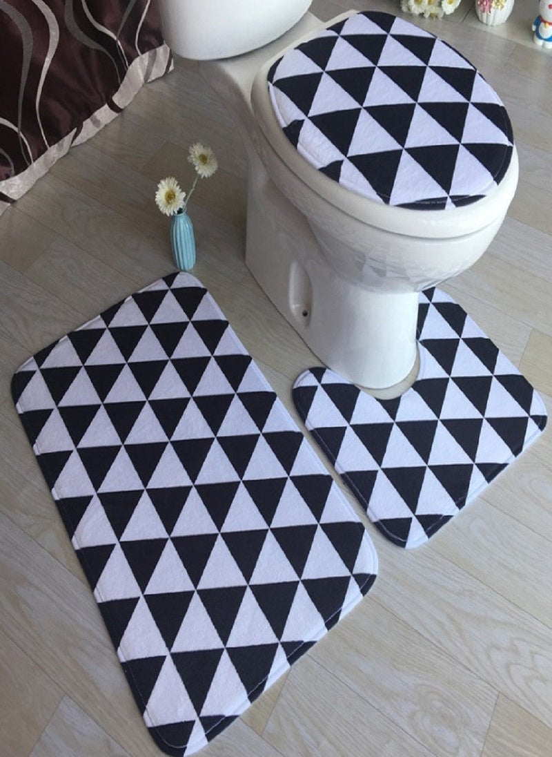 Rahalife 3pc set bathroom mat 