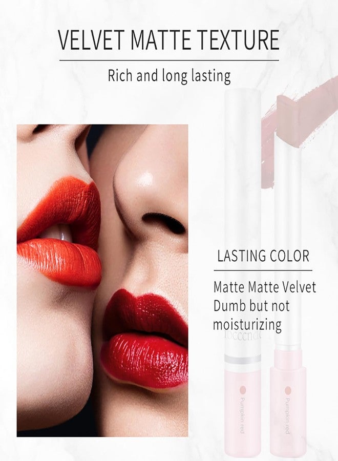 FYEBOO 4 Colors Matte Lipstick Mini Little Tube Lip Stain, Velvet Lipstick Set, Red Moisturizer Smooth Lip Stick, Long Lasting 24 Hours Non-Sticky - Image 2
