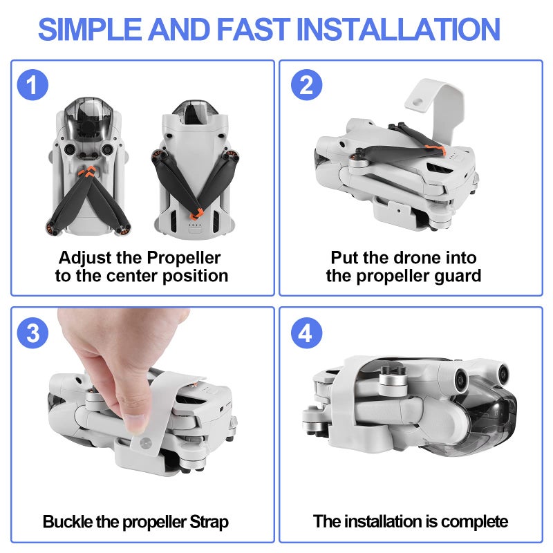Skyreat Mini 3 / Mini 3 Pro RC Propeller Holder,Propellers Guard Strap Protector Stabilizer and Propellers Fixator for DJI Mini 3 / Mini 3 Pro RC Drone Accessories (Upgrade) - Image 5