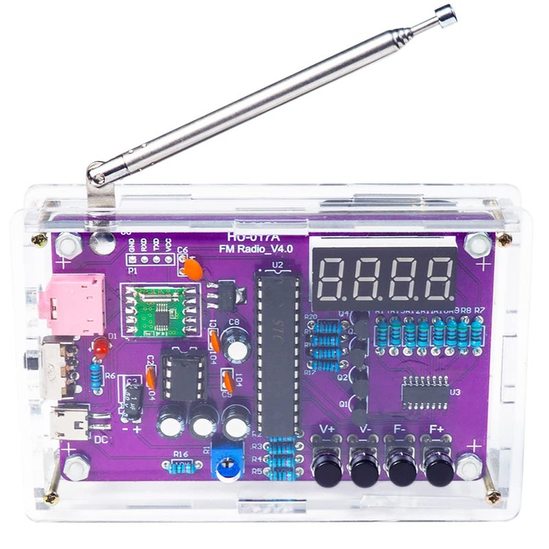 Gikfun FM Radio Kit Soldering Practice Kit DIY School Project FM 87-108MHz with 2 Power Supply Modes, Soldering Learning and Teaching for Beginners, Adults EK1989 - Image 1