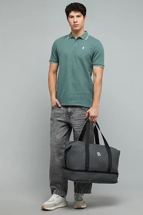 R&B Logo Detail Polo T-Shirt with Short Sleeves