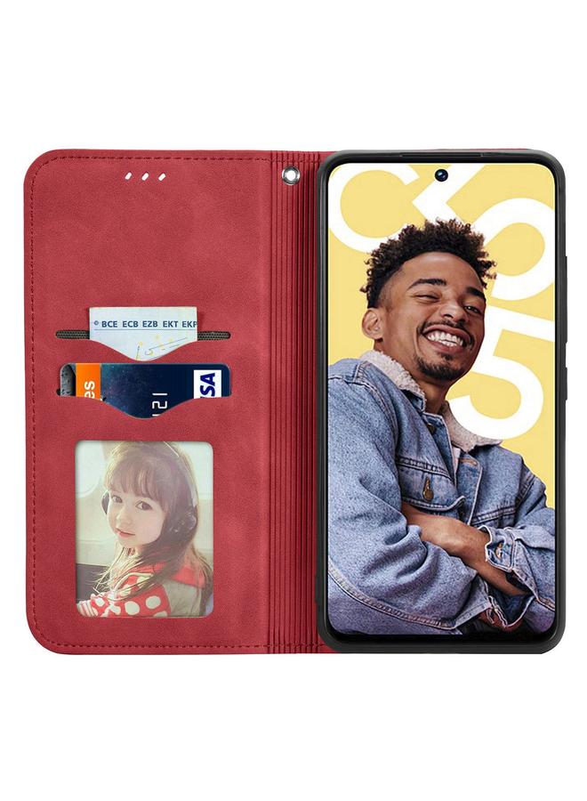 S-TOP Case For Realme C55 Retro Skin Feel Magnetic Leather Phone Case - Image 3