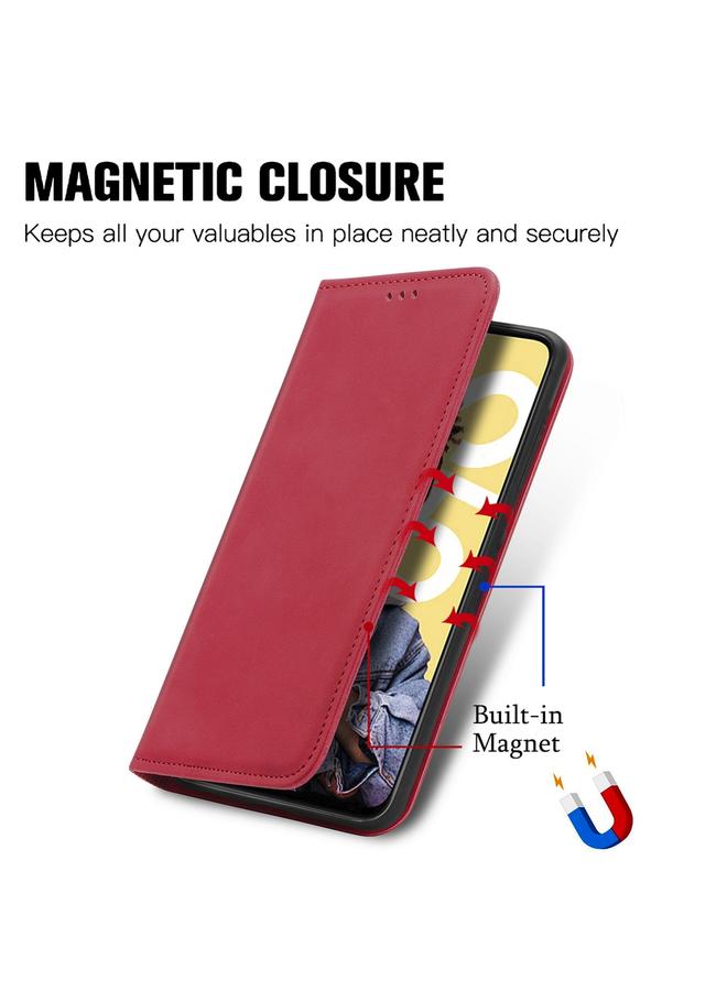 S-TOP Case For Realme C55 Retro Skin Feel Magnetic Leather Phone Case - Image 5