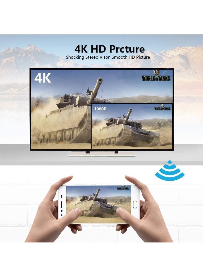 Beauenty Mobile Phone Wireless Projection Device G2 Same Screen HD 4K Push Treasure WiFi Projection Screen HDMI Dongle, Black - Image 5