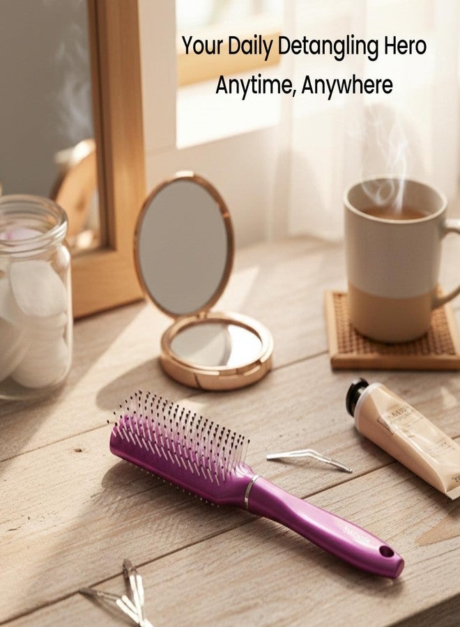 Midazzle Styling Flat (NEO) Hair Brush | Professional Detangling & Straightening Brush for Smooth, Frizz-Free Hair | Suitable for Women & Men (MIHB0038) - Image 5