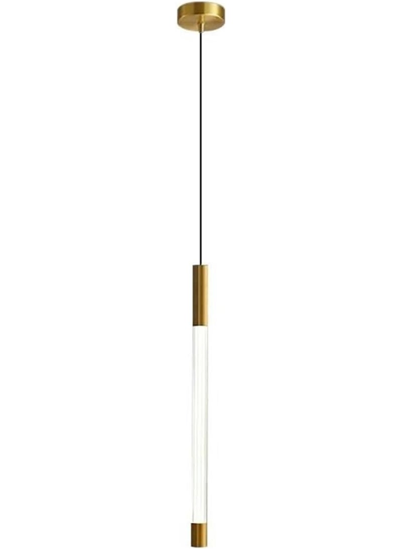 Prime Sole LED Pendant Tube Light, Modern Hanging Ceiling Light Fixture for Kitchen Island Dining Room Office, Slim Linear Suspension Lamp Energy Efficient Decorative Lighting - Image 1