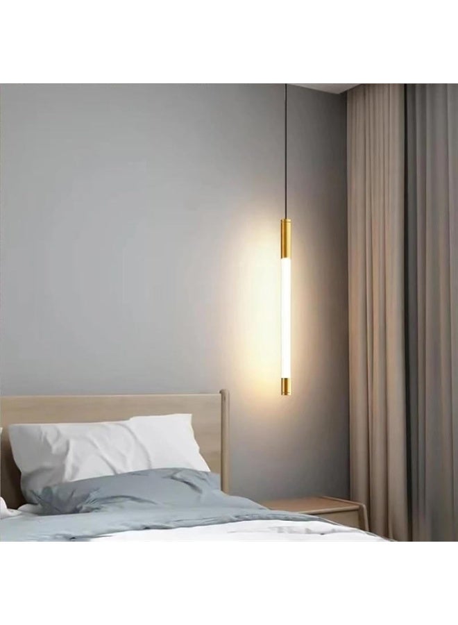 Prime Sole LED Pendant Tube Light, Modern Hanging Ceiling Light Fixture for Kitchen Island Dining Room Office, Slim Linear Suspension Lamp Energy Efficient Decorative Lighting - Image 2