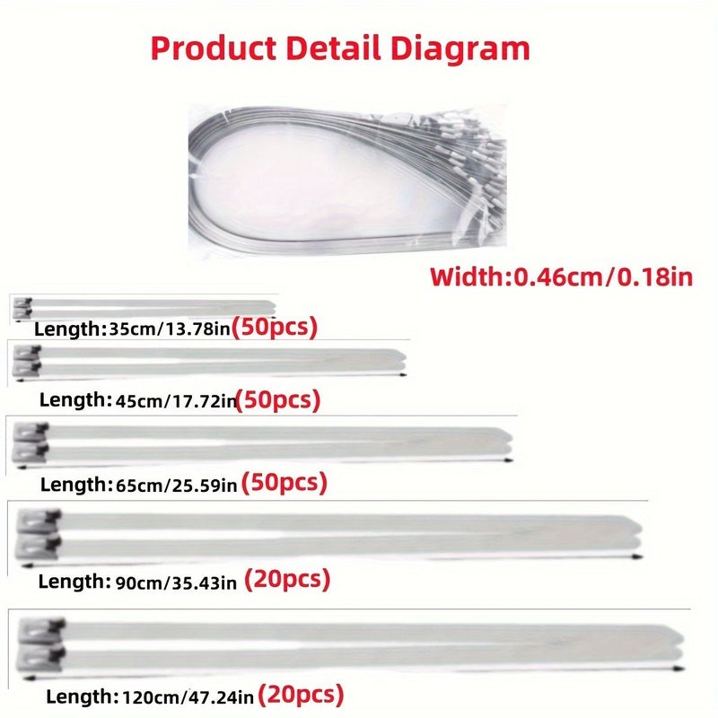 20pcs 4.6mm X 90cm 35.4in Heavy Duty Self Locking Cable Ties Corrosion Resistant Chemical Resistant For Machines Vehicles Exhaust Pipes Farms Pipelines Outdoor Fencing - Image 2