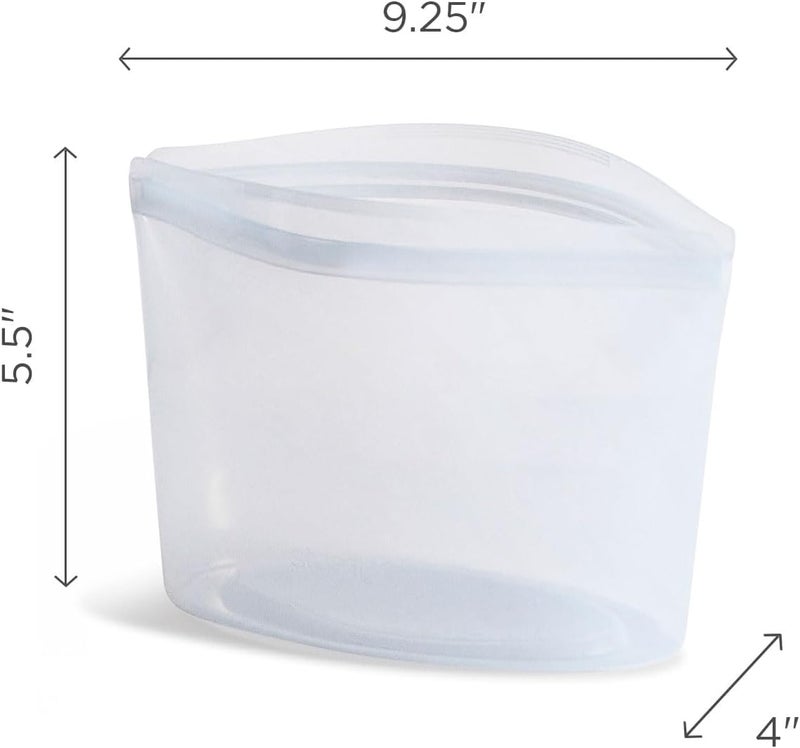 Stasher Premium Silicone Reusable Food Storage Bowl, Clear, Microwave, Sous Vide, Dishwasher, Oven and Freezer Safe, BPA Free, Leak-free, Eco-friendly, 4-Cup Bowl - Image 5