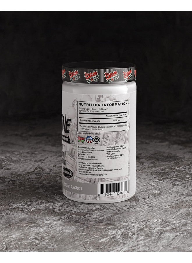 Psycho Pharma Creatine - 5g of Premium Creatine Monohydrate per Serving, 100 Servings - Image 2