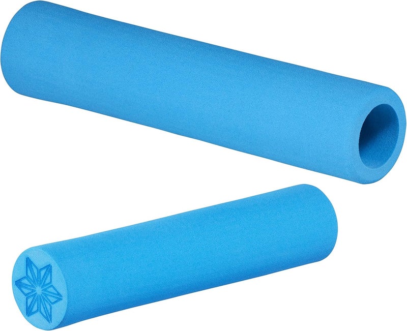 Supacaz Bike Grips – Supalite 9G Bicycle Handlebar Grips – Ultra Lightweight Foam – Neon Blue