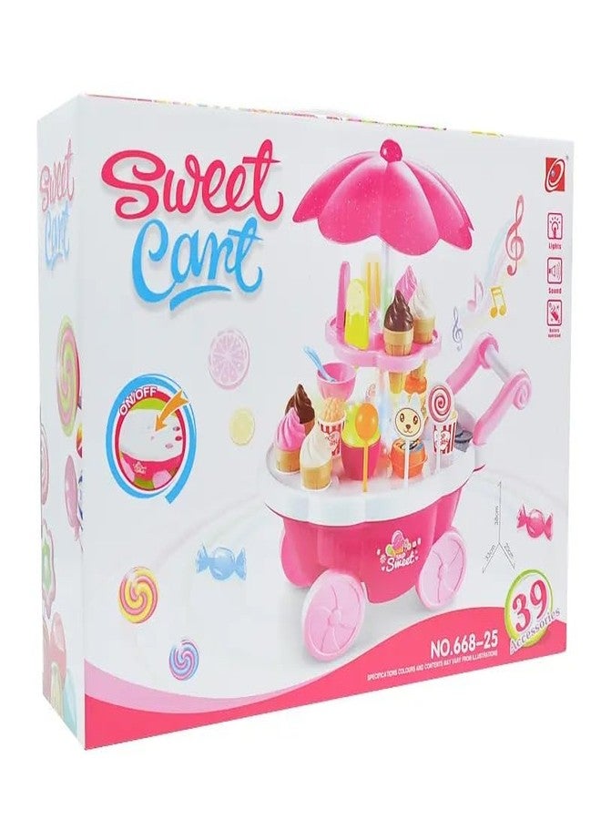 Goyal's Ice Cream Toy Sweet Cart Play Set for Kids Pretend Play Food - Educational Ice-Cream Trolley Truck Great Gift for Girls and Boys Ages 3-12 Years Old ( Non Musical) - Image 2