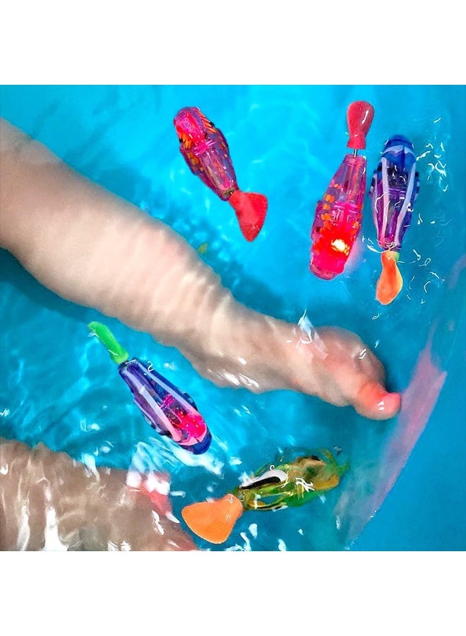 Robo Fish Set of 4 Robo Fish for Children, Robot Fish Bathtub, Floating Fish, Artificial Moving Fish, Reusable Floating Robot Fish with 10 Batteries LED Lights - Image 5