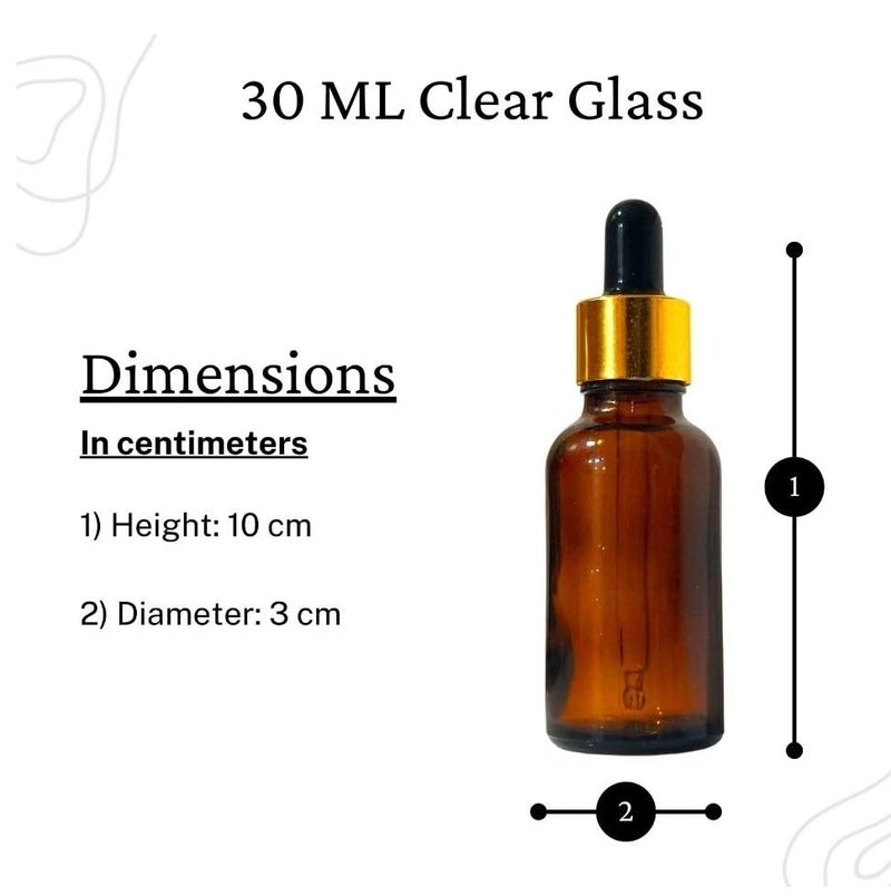 Vow 30ML Amber Empty Glass Dropper Bottles, Golden Sleeve, Black Rubber Teat, Leakproof, Travel For Oil, Perfume, Serum, Cosmetic_Pack of 9 - Image 4