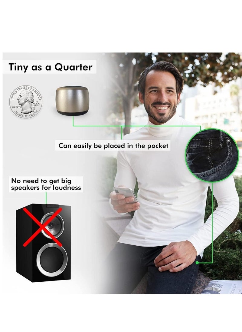 Generic - Best Mini Portable Bluetooth Speaker With HD Sound & Bass I Smallest Wireless Bluetooth Speakers For Phone/PC/Tablet I Photo Selfie Button Answer Phone Calls I Cute Tiny Speaker - Image 1