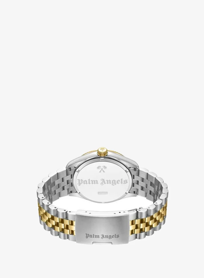 Palm Angels Silver Primo Silver Dial Silver Gold Stainless Steel Bracelet Analog Watch for Men, 42mm for Men | Best Price UAE
