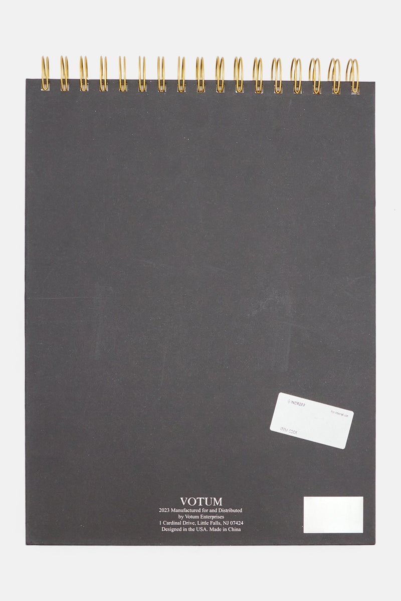 VOTUM Sketch Book With 12 Gel Pink And Sticker Set, Black Combo - Image 2