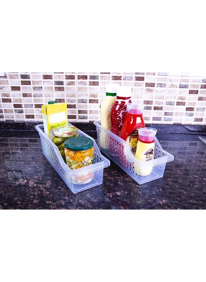 DECOBELLA 3 Pcs Refrigerator Shelf Organizer Organizer Basket