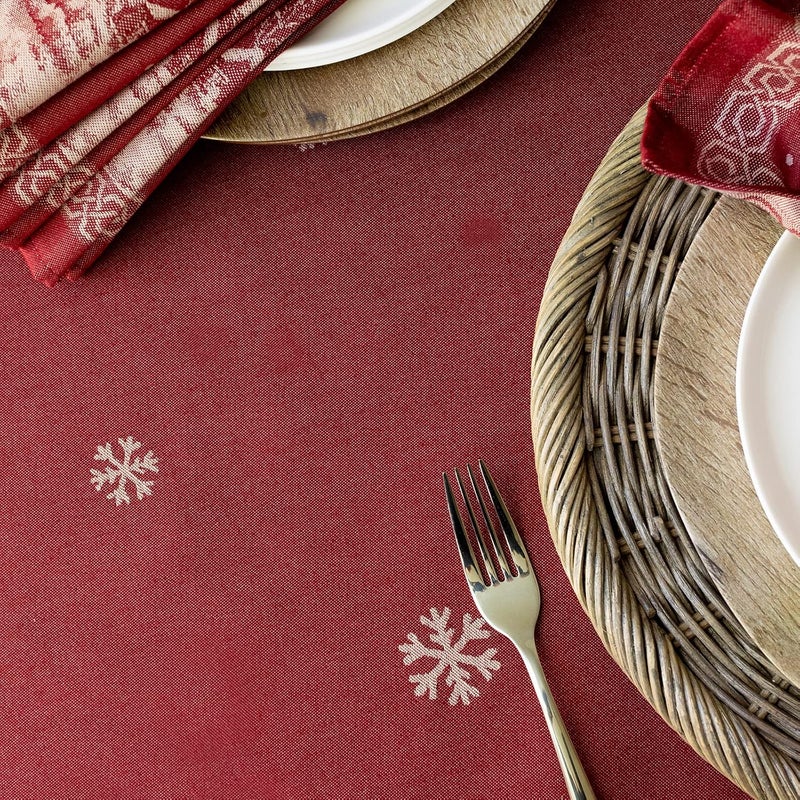 Benson Mills Engineered Jacquard Heavyweight Fabric Table Cloth Holiday Winter and Christmas Tablecloth Christmas Story 60 x 140 Rectangular - Image 4