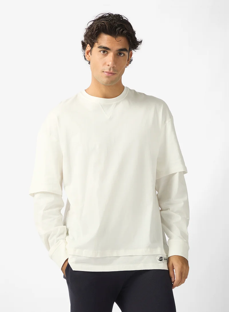 GUESS Nicco Crew Neck Long Sleeve T-Shirt