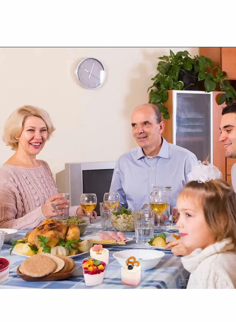 KASTWAVE Dessert Cups, 60ml Plastic with 50 Soup Spoons, Mousse, Clear Parfait Appetizer Cup for Pudding Party, Reusable - Image 5