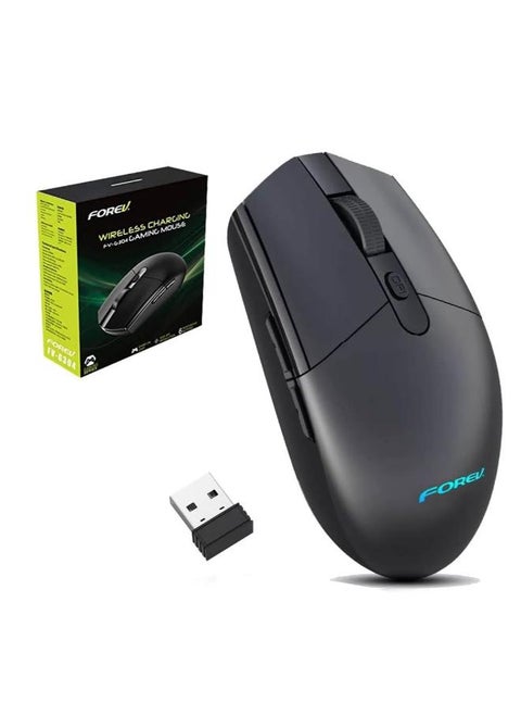 For Forev FV-G304 Wireless Mouse – 2.4G Wireless office business mic – 6 Buttons – 3200DPI – Energy saving – ON/OFF Button – Ergonomic Design – Effective distance 10m – (1x AA Battery) | Black